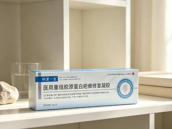科美一生医用重组胶原蛋白疤痕修复凝胶，二类医疗器械背书，一支覆盖四类疤痕全流程护理